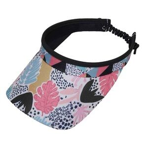 🎾GloveIt • Retro Palms Golf Pickleball Sun Visor with Coil Lace